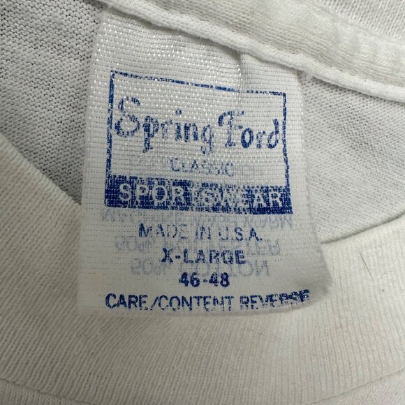 Vintage 90s I Breathe Therefore I Shop Graphic T Shirt XL Spring Ford USA Kitsch - Picture 6 of 10